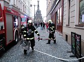 Zásah hasičů v restauraci v ulici 28. října v Olomouci