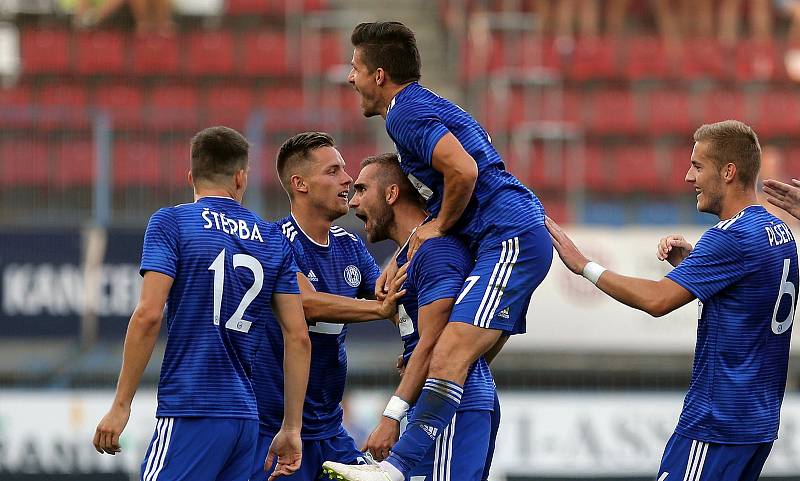 euro pohár SK Sigma - FC Kairat AlmatyMartin Sladký Václav Pilař Jakub Plšek radost