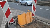 Silnice I/35 v Olomouci bude vybavena novými svodidly a tlumičem nárazu.