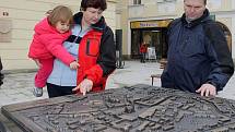 Plastický model města na uničovském náměstí 