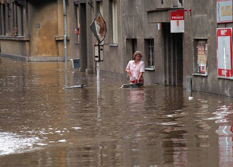 Olomouc, kpt. Nálepky, 9. července 1997 dopoledne