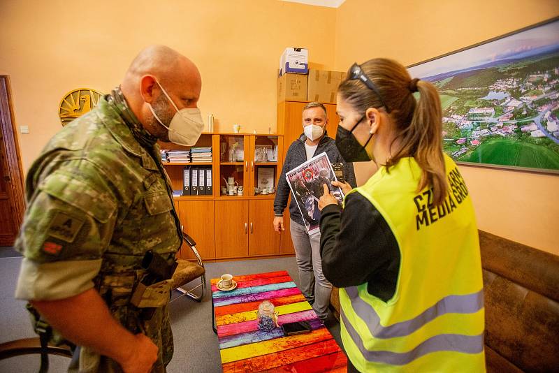 Mezinárodní cvičení CIMIC/PSYOPS COOPERATION 2021 jehož náplní bylo procvičit civilně vojenskou spolupráci, 6. října 2021 v Olomouci.