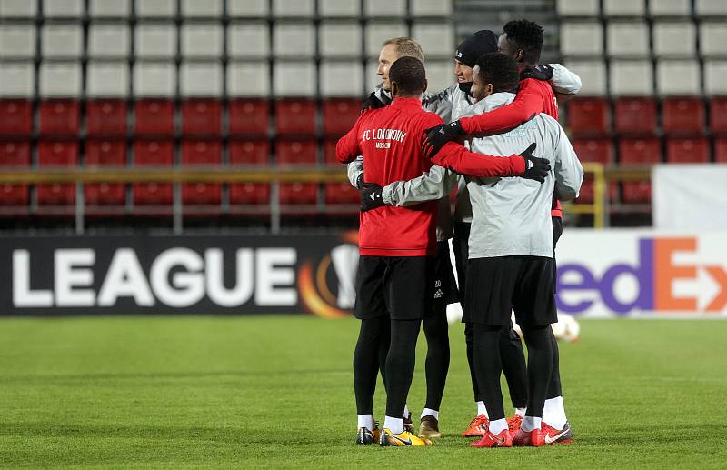 Trénink FC Lokomotiv Moskva na Andrově stadionu v Olomouci