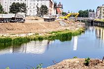 Povodí Moravy buduje v Olomouci na řece Moravě protipovodňová opatření