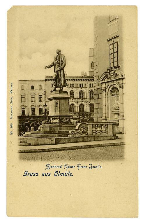Olomouc, pomník Františka Josefa I. na Horním náměstí - před rokem 1901