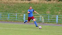 Fotbalisté Litovle (v červeném) porazili v krajském přeboru doma Želatovice 4:1.