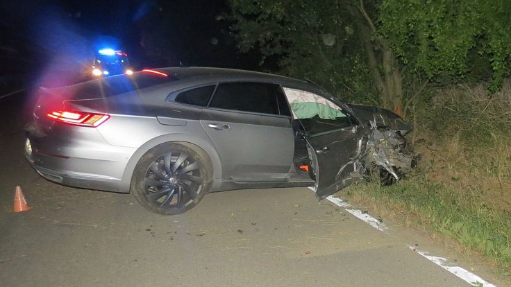 Nehoda opilého řidiče u Měrotína, 15.7.2023