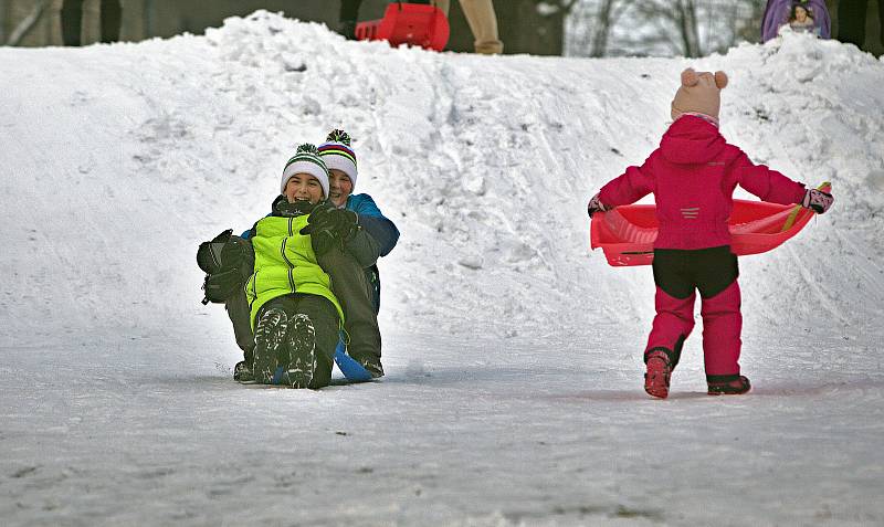 Sněhová nadílka 28. 1. 2019 - Olomouc Smetanovy sady