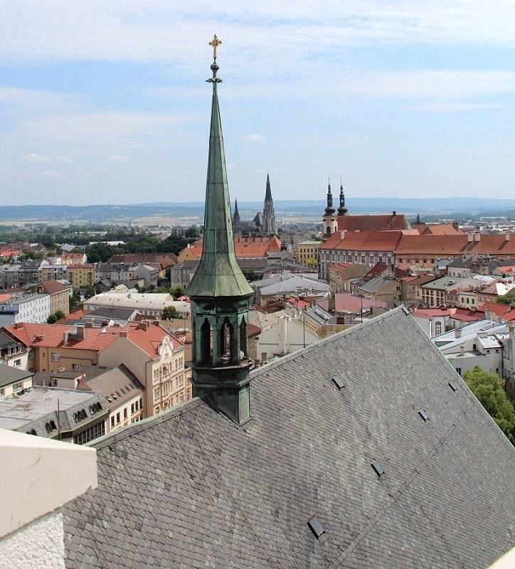 Vyhlídka na věži kostela sv. Mořice v Olomouci, červenec 2021