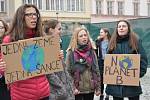 Protestující studenti středních škol v Olomouci