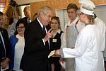 Prezident Zeman na Střední škole gastronomické v Jeseníku