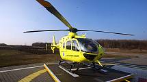 Nový vrtulník Eurocopter EC135T2 na olomoucké základně letecké záchranné služby