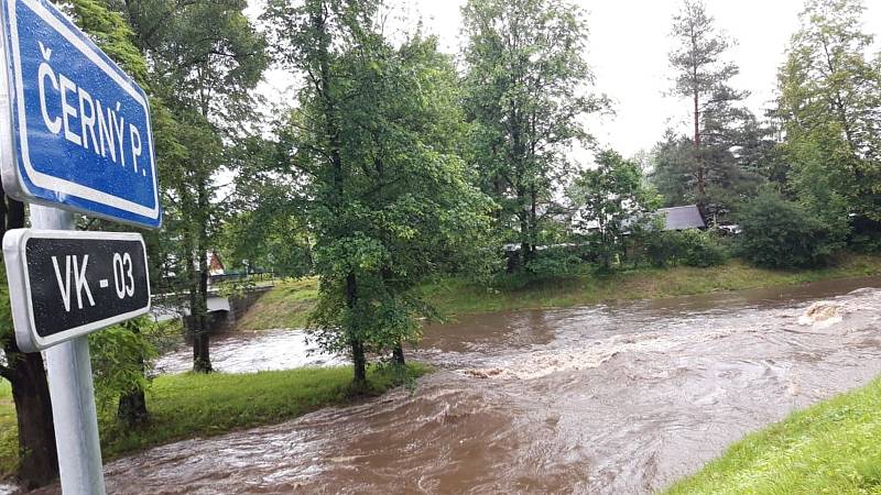 Vidnavka a Černý potok ve Velké Kraši na Jesenicku - 20. 6. 2020