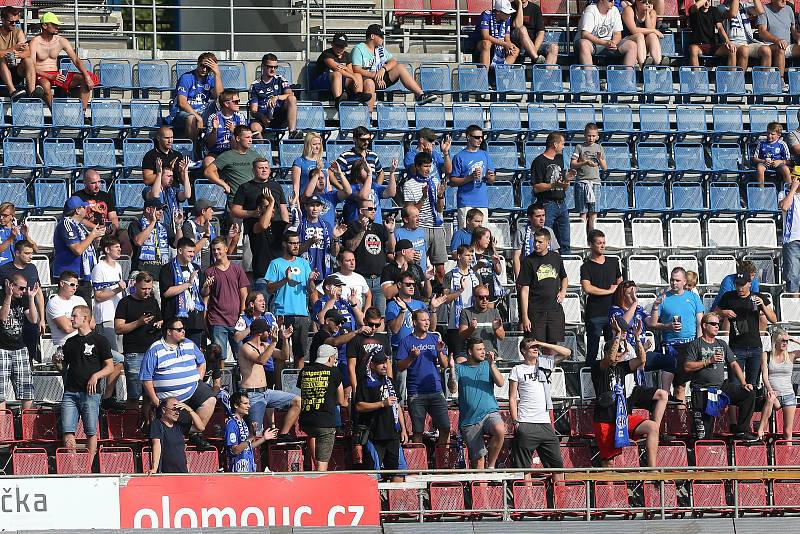 Fanoušci Sigmy na zápase se Zlínem na Andrově stadionu, 20.7.2019