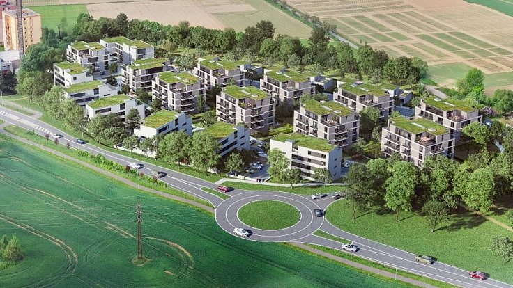 Vizualizace budoucí nové čtvrti Šumperské Vinohrady.