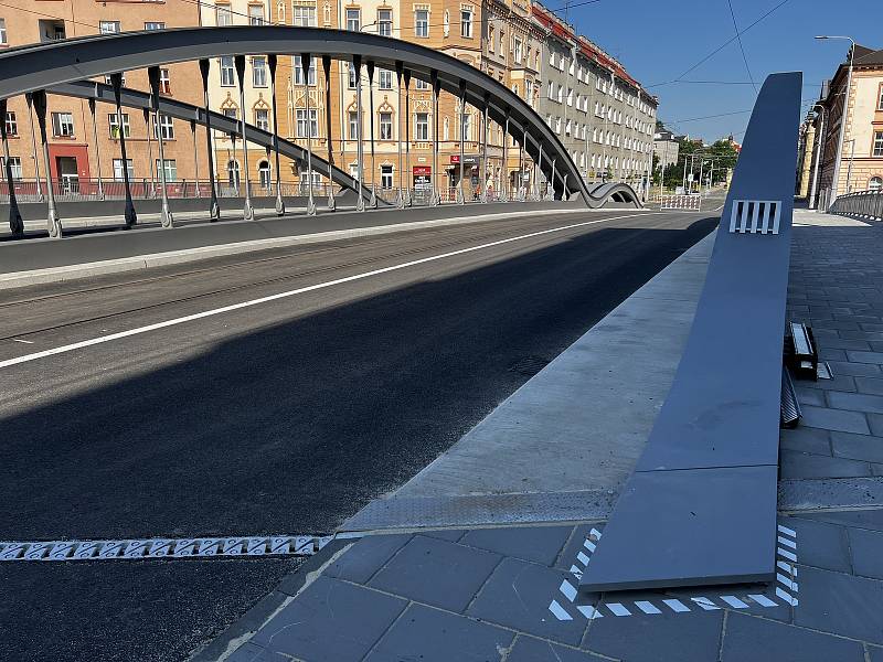 Nový most na Masarykově třídě  v Olomouci, 26. června 2022
