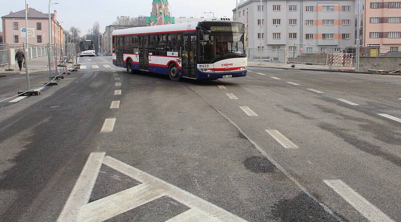 Nový most v Komenského ulici (u Bristolu) v Olomouci, 18. prosince 2019