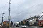 Radar v Dalimilově ulici v Olomouci-Chomoutově, leden 2021