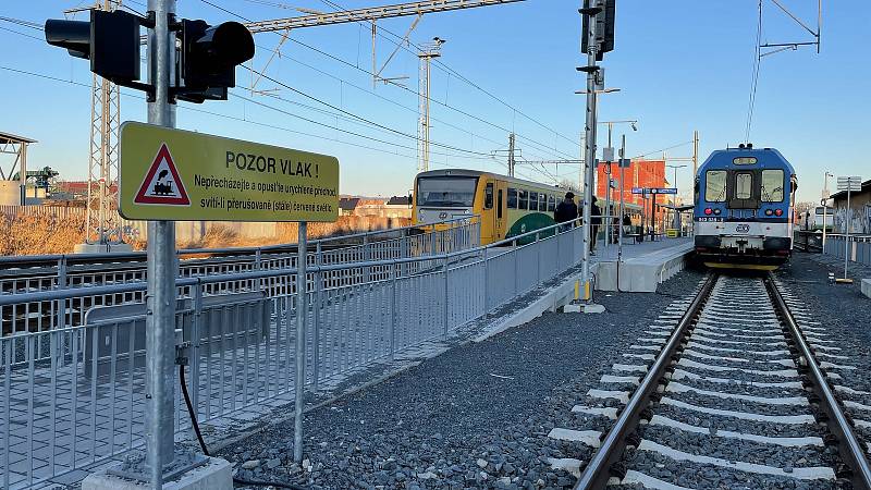 Železniční trať mezi Uničovem a Šumperkem, Uničov, 12, února 2022