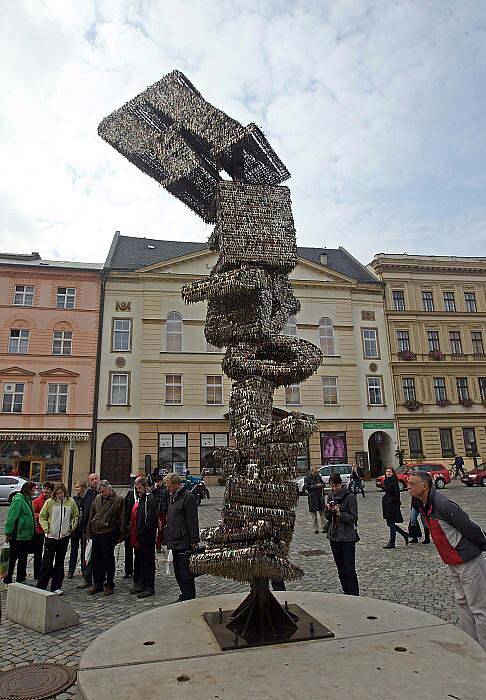 Klíčová socha Jiřího Davida na Horním náměstí v Olomouci 