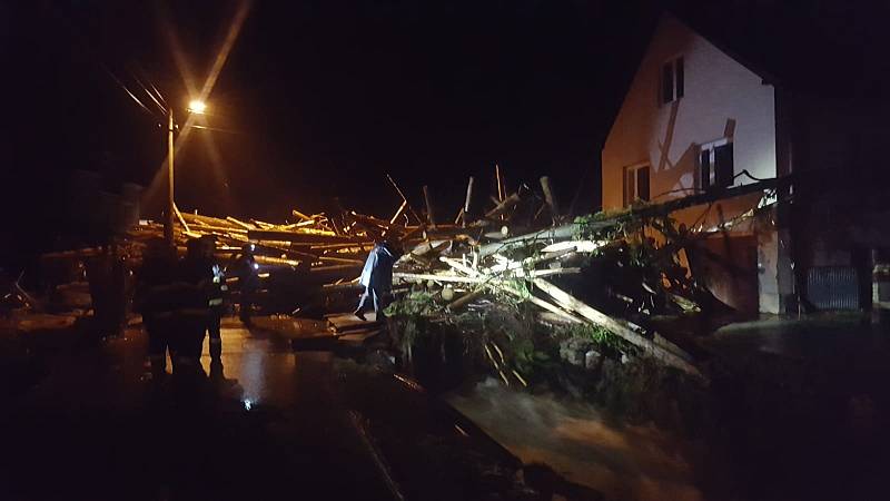 Bouřky a přívalové deště v Olomouckém kraji - 7. 6. 2020