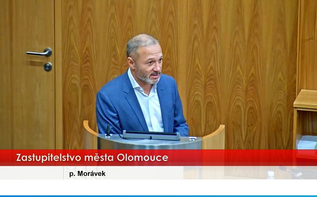 Podnikatel Richard Morávek na zasedání Zastupitelstva města Olomouce, 30. října 2023