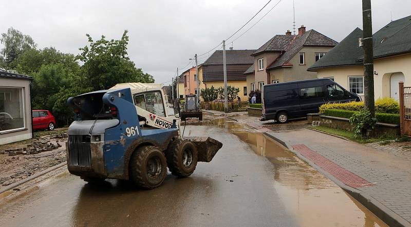 Šumvald, 8. června 2020 ráno. Následky bleskové povodně