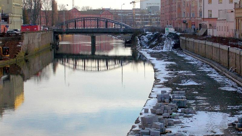 Most v Masarykově ulici v Olomouci, 21. ledna 2021