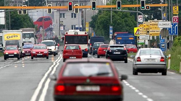 Příjezd od Olomouc od Ostravy po Lipenské ulici. Ilustrační foto