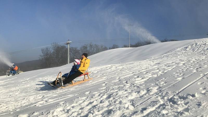 Skiareál v Hlubočkách, 2. prosince 2020