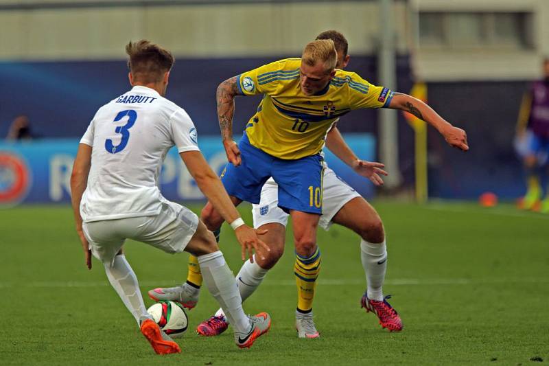 Anglie proti Švédsku. Euro U21 na Andrově stadionu v Olomouci