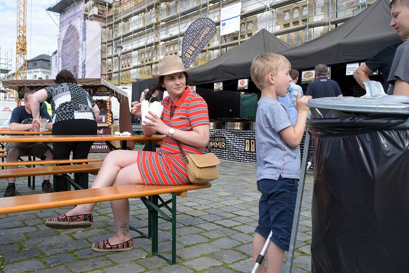 Sobotní Svátky města na Horním náměstí v Olomouci.