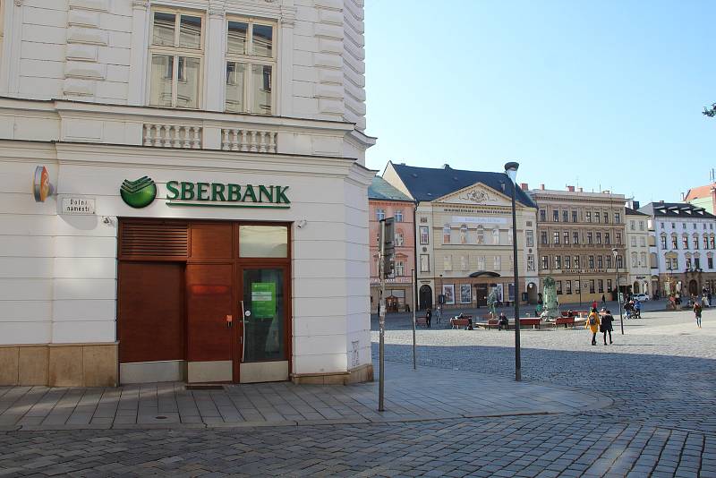 Uzavřená olomoucká pobočka Sberbank