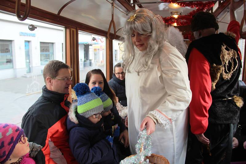 Mikulášská jízda tramvají v sobotu 7. prosince 2019 v Olomouci