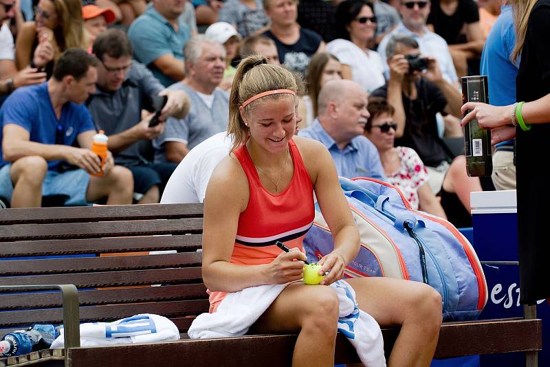 Karolína Muchová ve finále ITS Cupu v Olomouci v červenci 2018