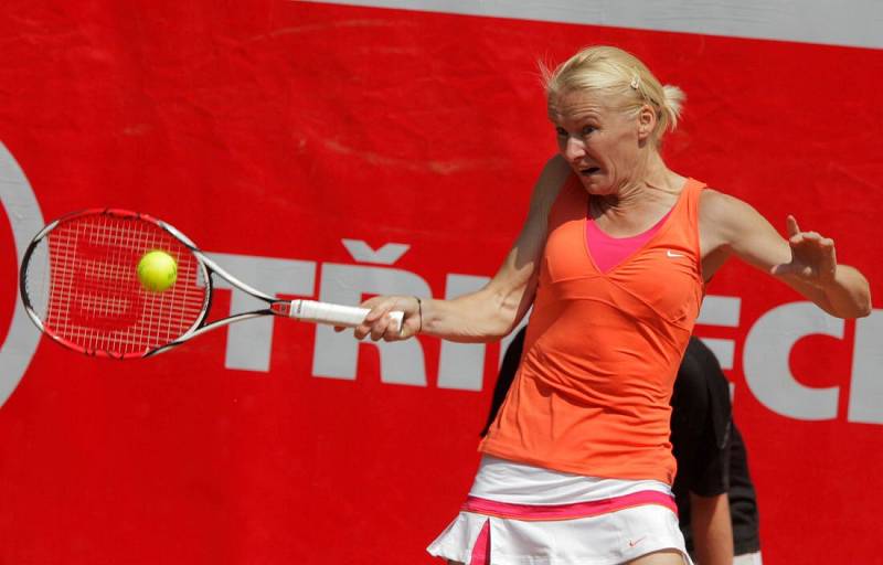 Jana Novotná na tenisové exhibici při Czech Open v Prostějově v roce 2011