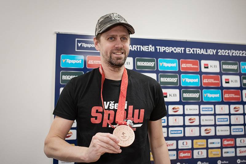 Branislav Konrád na tiskové konferenci po návratu z olympijských her v Pekingu.