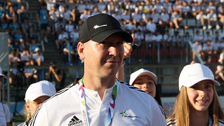 Petr Zapletal při slavnostním zahájení Olympiády dětí a mládeže 2022