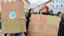 Protestující studenti středních škol v Olomouci