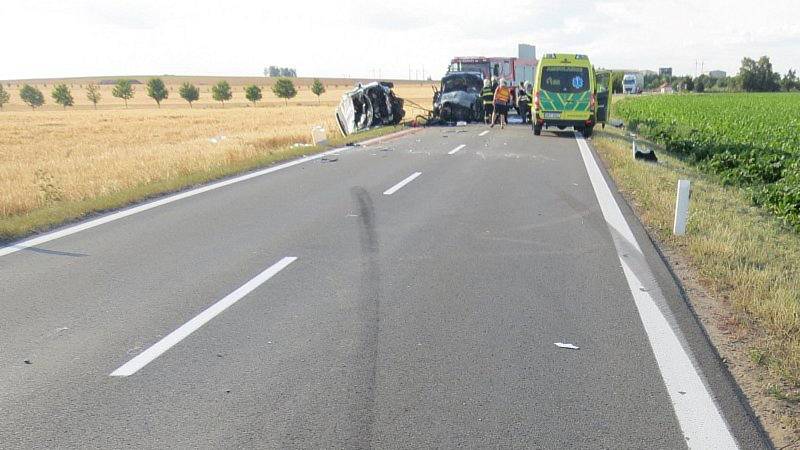 Následky tragické nehody u Dubu nad Moravou, 11. 7. 2019