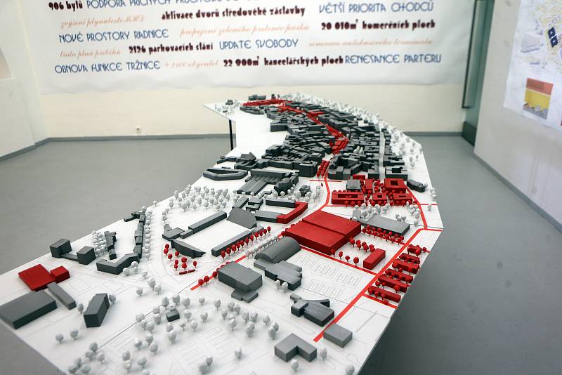 Projekt studentů brněnské architektury ukazuje, jak by mohla vypadat olomoucká třída Svobody. Výstava v Galerii Caesar