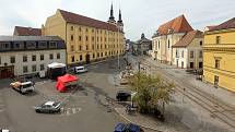 Náměstí Republiky v Olomouci je týden zavřené pro parkování.