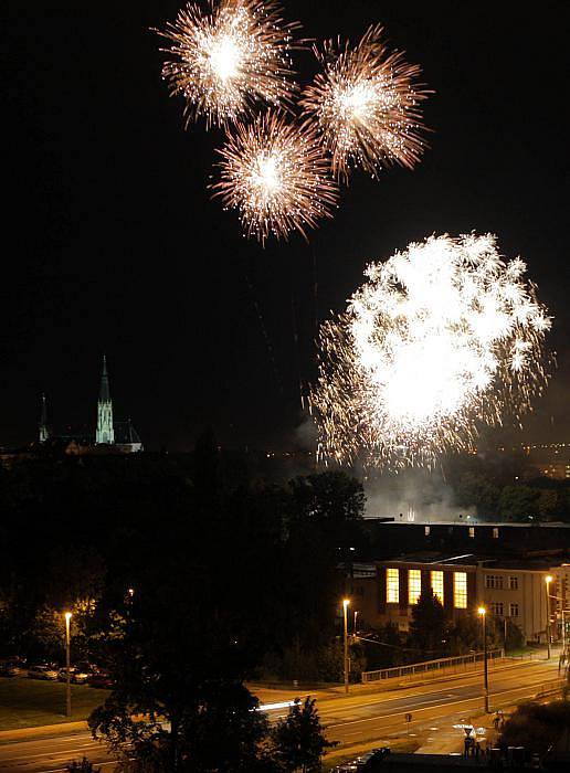 Ohňostrojná přehlídka O meč svatého Václava: Theatrum Pyroboli Brno