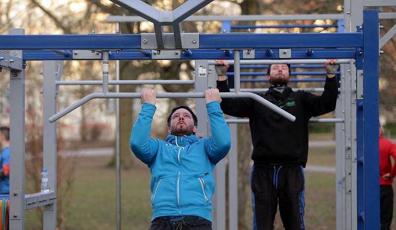 Workoutové hřiště v Čechových sadech v Olomouci