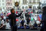 Den dětí na Horním náměstí v Olomouci s fotbalovým klubem Sigma.