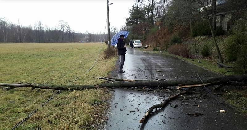 Následky silného větru v Olomouckém kraji, 4.2. 2020