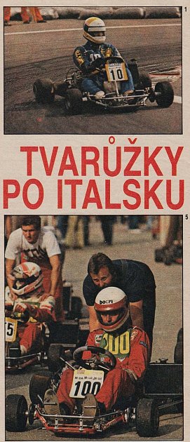 Svět motorů informuje o MS a ME motokár v Olomouci v roce 1989