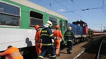 Druhý požár vagonu na olomouckém hlavním nádraží (16.5., 15:20)