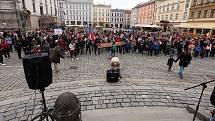 Pochod a demonstrace v Olomouci.