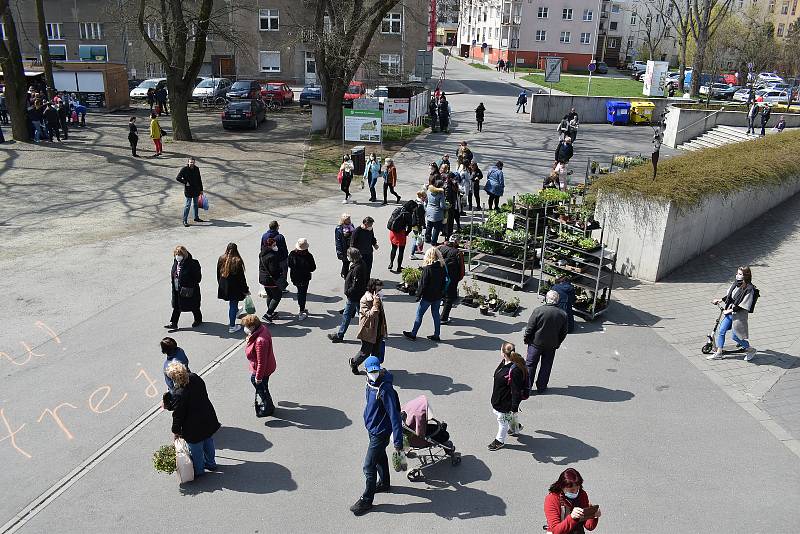 První Zahradnické trhy roku 2021 na výstavišti Flora Olomouc. Sobota 24. dubna 2021